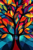 Abstrakter Baum am Fluss