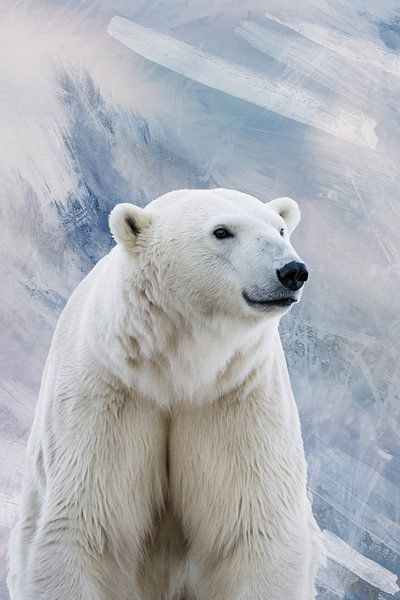 Ours polaire majestueux dans un paysage enneigé par Imperial Art House