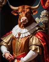 Majestät der Hörner - Renaissance-Kuh im königlichen Gewand