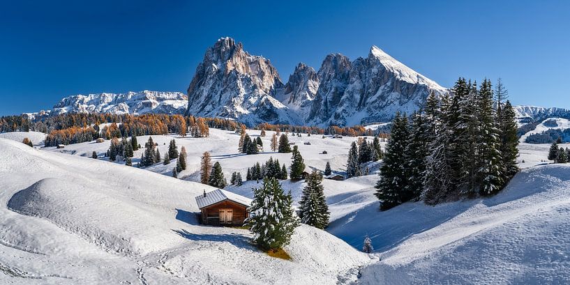 Romantic mountain huts on the Seiser Alm in South Tyrol by Achim Thomae Photography