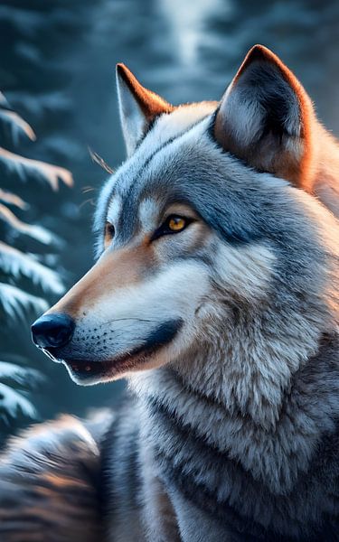 Wolf animal by Ayyen Khusna