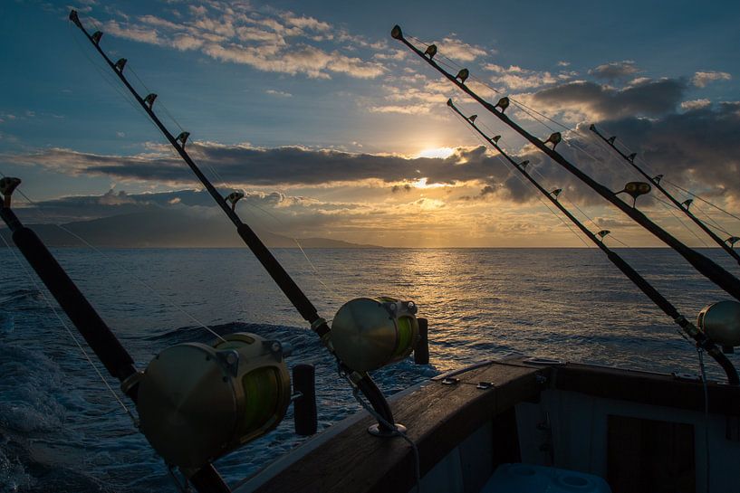 Pêche en mer au lever du soleil par Marly Tijhaar