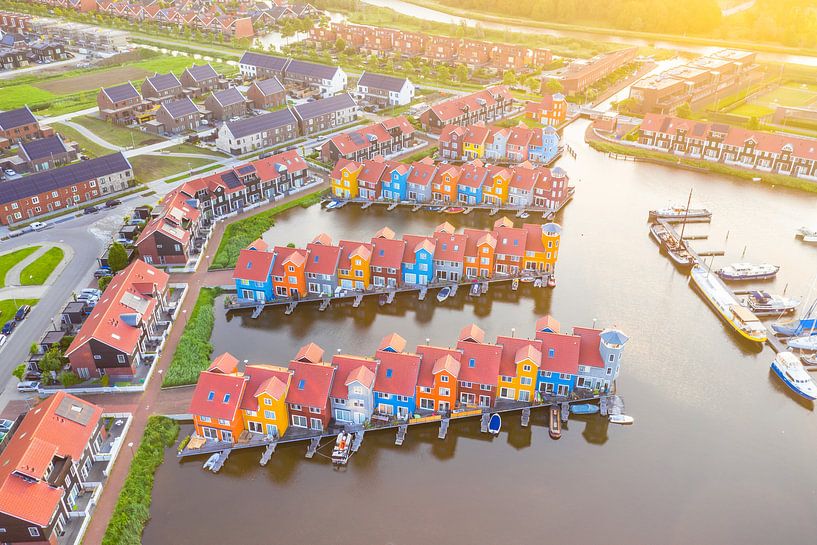 Sunrise over the Reitdiephaven by Droninger