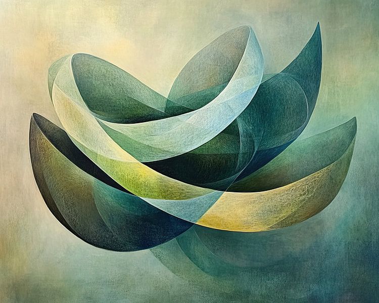 Weiches grün-blaues Overlay von Moderne Kollektion