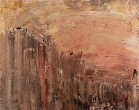 Appartenance 4 - Peinture abstraite minimaliste dans les tons de terre