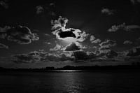 Schwarz und weiß von einem bewölkten Himmel Streefkerk