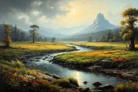 Fluss der Morgenruhe