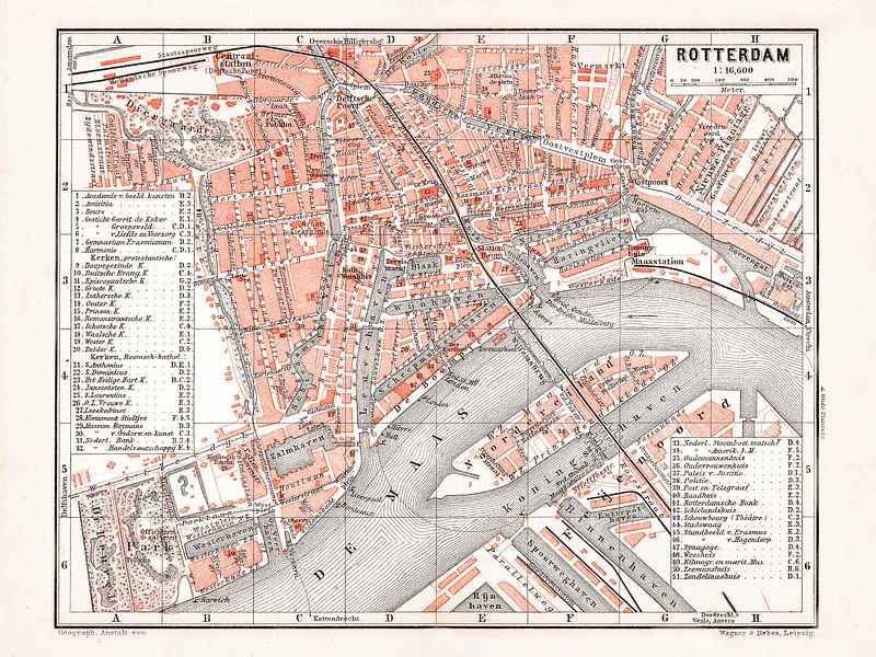 Map Rotterdam - 1897 by Bibliotheek Beeld