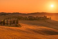 Coucher de soleil en Toscane ...