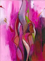 intuïtieve compositie in roze