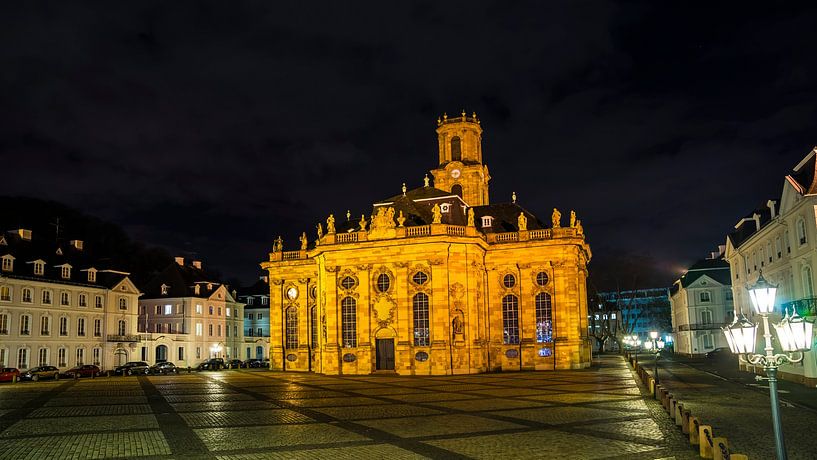 Germany, Famous beautiful cathedral ludwigskirche at ludwig squa by adventure-photos