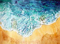 Vagues de mer sur la plage