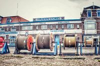 Pulleys on the quay of IJmuiden