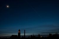 Utrecht la nuit, au clair de lune et Tour Dom