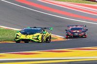 2 Lamborghini's in the eau Rouge bend at spa francorchamps