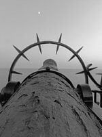 Cannon on Balcon de Europa Nerja Black and white