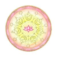Mandala "Lotus Harmonie" handgemalt