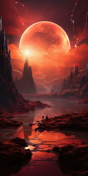 Digital created bizarre fairy tale landscape on alien planet by Art Bizarre