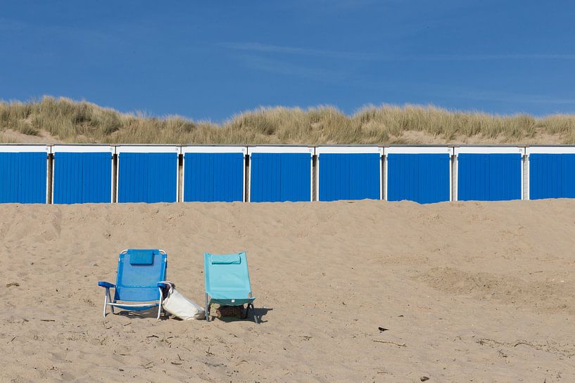 blauwe strandhuisjes von Annemiek Gijsbertsen