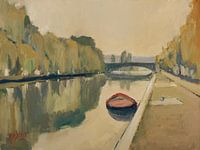 Das kleine Boot am Quai du Halage in Visé