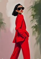 Urban Elegance (Vrouw in Rood)