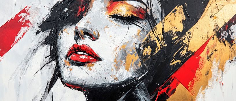 Faszination der Farben: Frauenportrait von Poster Art Shop