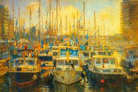 Der Jachthafen von Ostende am Morgen