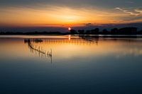Zonsondergang bij het water, Cavallino Italië