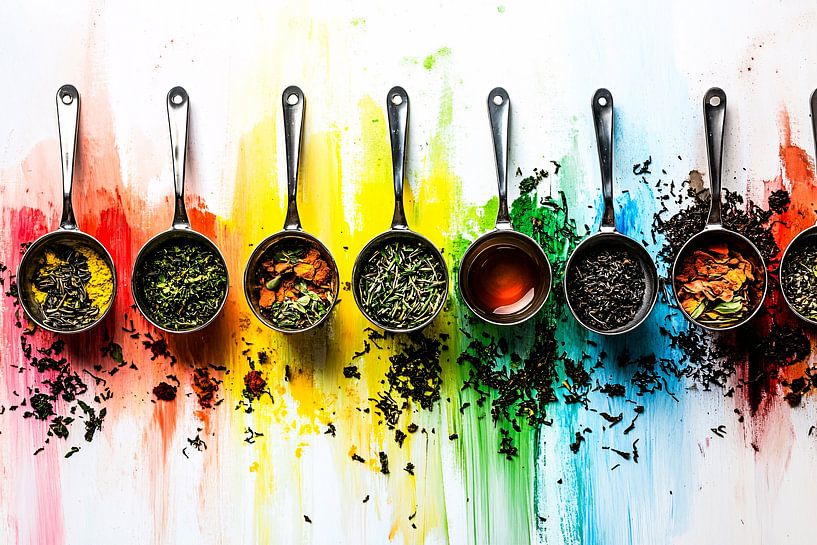 Bunte Löffel mit Kräutern von Art & Soul Creations