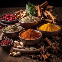 Collection of herbs and spices