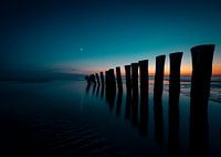 Beautiful sunset at the beach of Schoorl