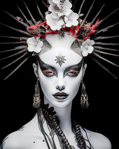 Silent warrior of the night by Klaus Tesching - Art-AI