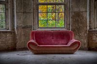 De verlaten rode bank