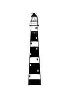 Affiche Phare Ameland - Illustration en noir et blanc