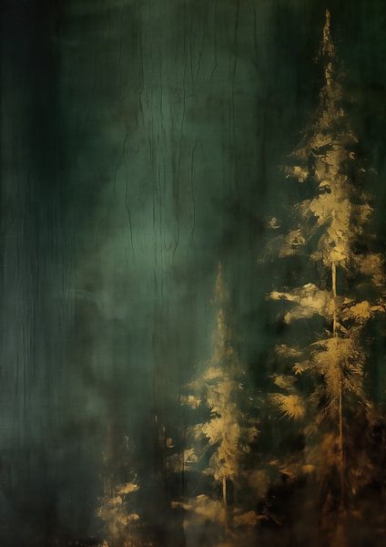 Golden pinetrees by Bianca ter Riet