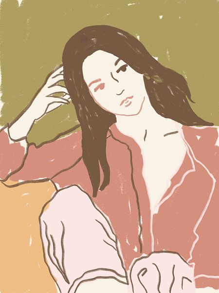 Peace &amp; Wärme - Porträt einer Frau von Anna Benge