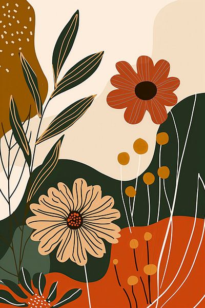 Abstrakte Blumen von Whale & Sons