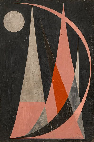 Dessin géométrique abstrait avec contraste coloré par Art & Soul Creations