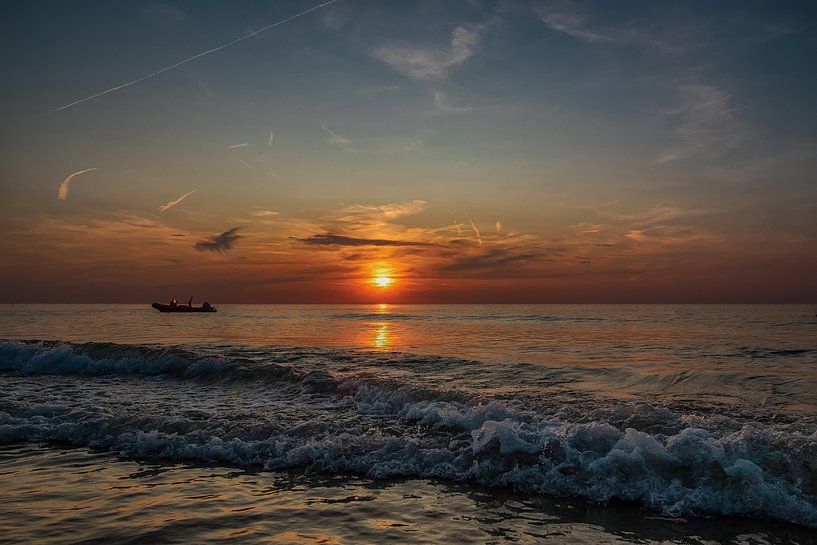 Sonnenuntergang auf Kijkduin von Karin aan de muur