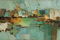 Groen abstract schilderij – Aards en rustgevend