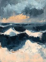 Vintage-Seelandschaft