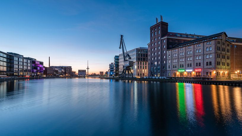 Sunrise at Münster city harbour by Steffen Peters
