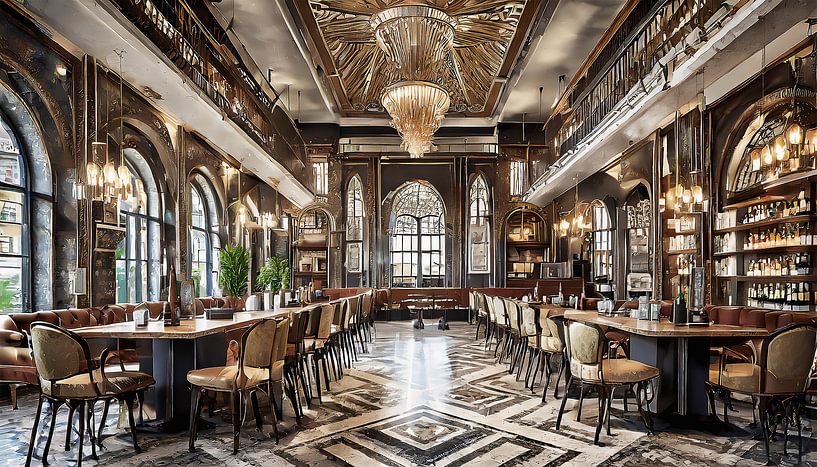 Luxus Kaffee Bar mit Zweistock von Mustafa Kurnaz