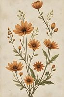 Delicate artistic floral arrangement