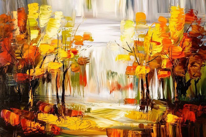 Warme abstrakte Herbstfarben von Art & Soul Creations