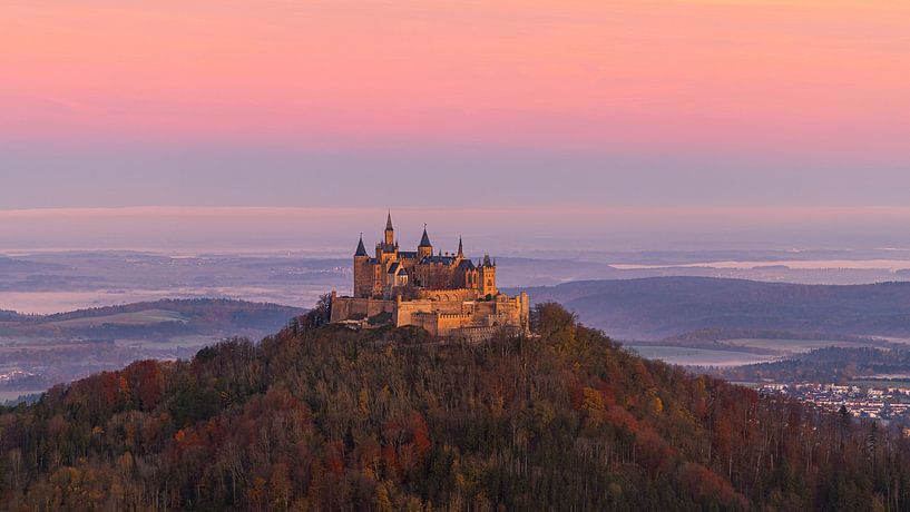 Hohenzollern Castle at sunrise, Baden-Württemberg, Germany by Henk Meijer Photography