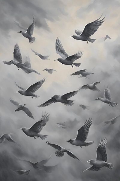 Outdoor Chance Vögel Malerei von ComfortQ