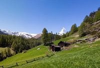 De berg Matterhorn gezien vanuit Zermatt, Zwitserland