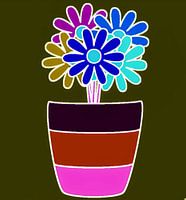 Bunte Blütenpracht im Topf