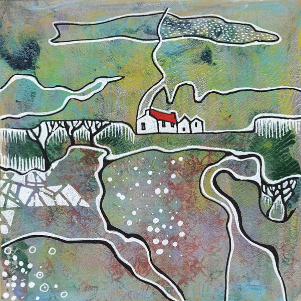 Seasonal Landscape - spring by Ariadna de Raadt-Goldberg